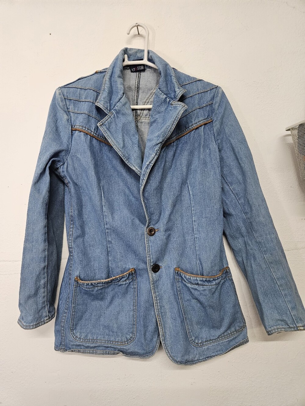Vintage70s 80s Brittania Denim Blazer Suit Jacket Disco Era Mens Sz M